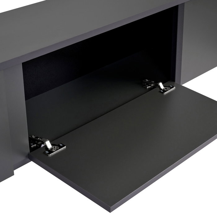 Nordure Soporte para TV Antracita y Negro